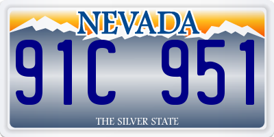 NV license plate 91C951
