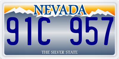 NV license plate 91C957