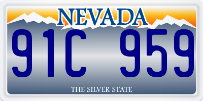 NV license plate 91C959