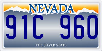 NV license plate 91C960