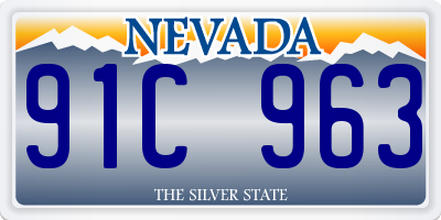 NV license plate 91C963