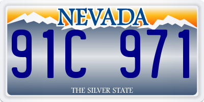 NV license plate 91C971