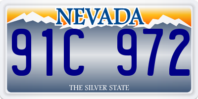 NV license plate 91C972