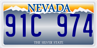 NV license plate 91C974