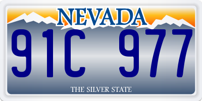NV license plate 91C977