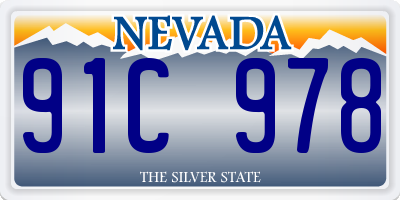 NV license plate 91C978