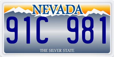 NV license plate 91C981