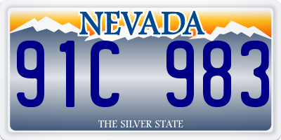 NV license plate 91C983