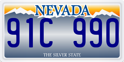 NV license plate 91C990