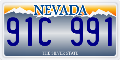 NV license plate 91C991