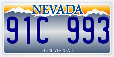 NV license plate 91C993