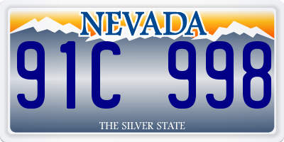 NV license plate 91C998