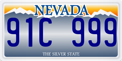 NV license plate 91C999