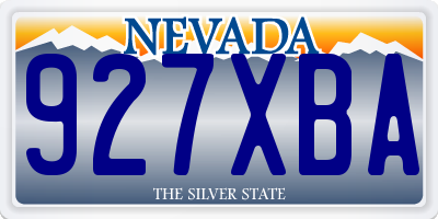 NV license plate 927XBA