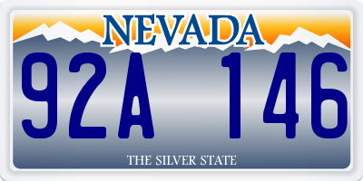 NV license plate 92A146