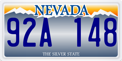 NV license plate 92A148