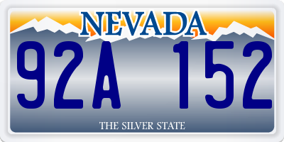 NV license plate 92A152
