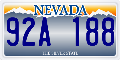 NV license plate 92A188