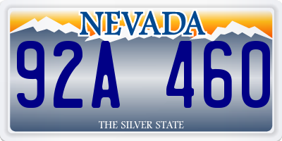 NV license plate 92A460