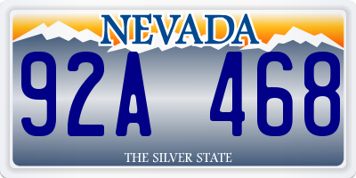 NV license plate 92A468