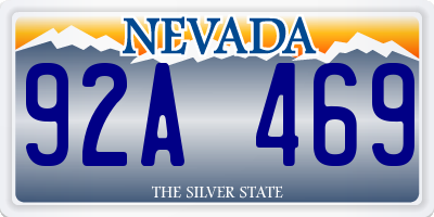 NV license plate 92A469