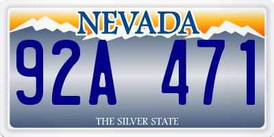 NV license plate 92A471