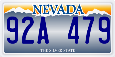 NV license plate 92A479