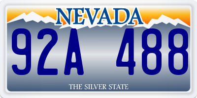 NV license plate 92A488