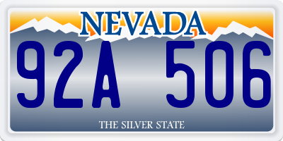 NV license plate 92A506