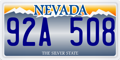 NV license plate 92A508