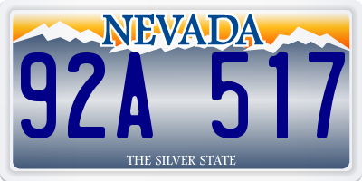 NV license plate 92A517