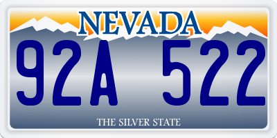 NV license plate 92A522