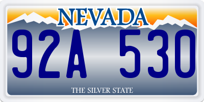 NV license plate 92A530