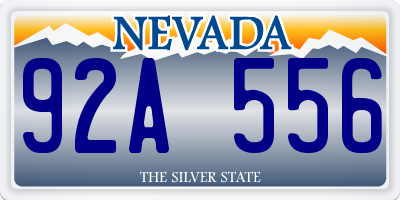 NV license plate 92A556