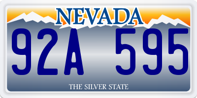 NV license plate 92A595