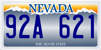 NV license plate 92A621