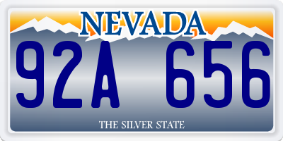 NV license plate 92A656