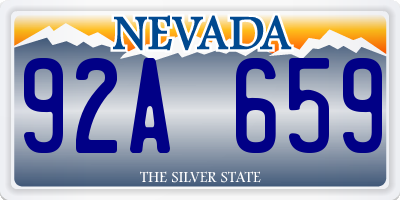NV license plate 92A659