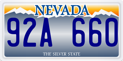 NV license plate 92A660