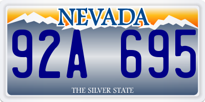 NV license plate 92A695