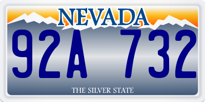 NV license plate 92A732