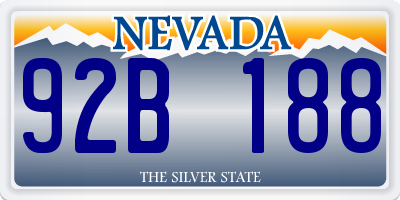 NV license plate 92B188
