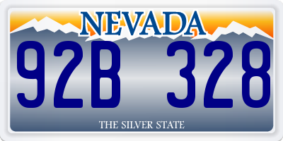 NV license plate 92B328