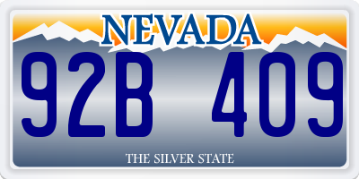 NV license plate 92B409