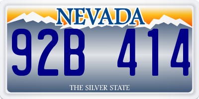 NV license plate 92B414