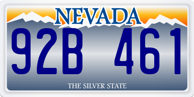 NV license plate 92B461