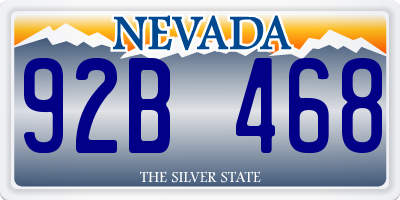 NV license plate 92B468