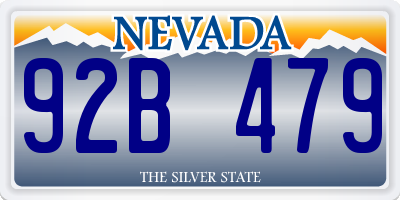 NV license plate 92B479