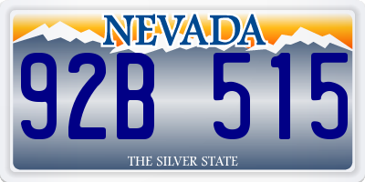 NV license plate 92B515