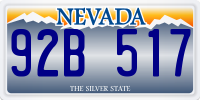 NV license plate 92B517